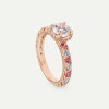 ROSE GOLD SOLITAIRE ZIRCON RING 