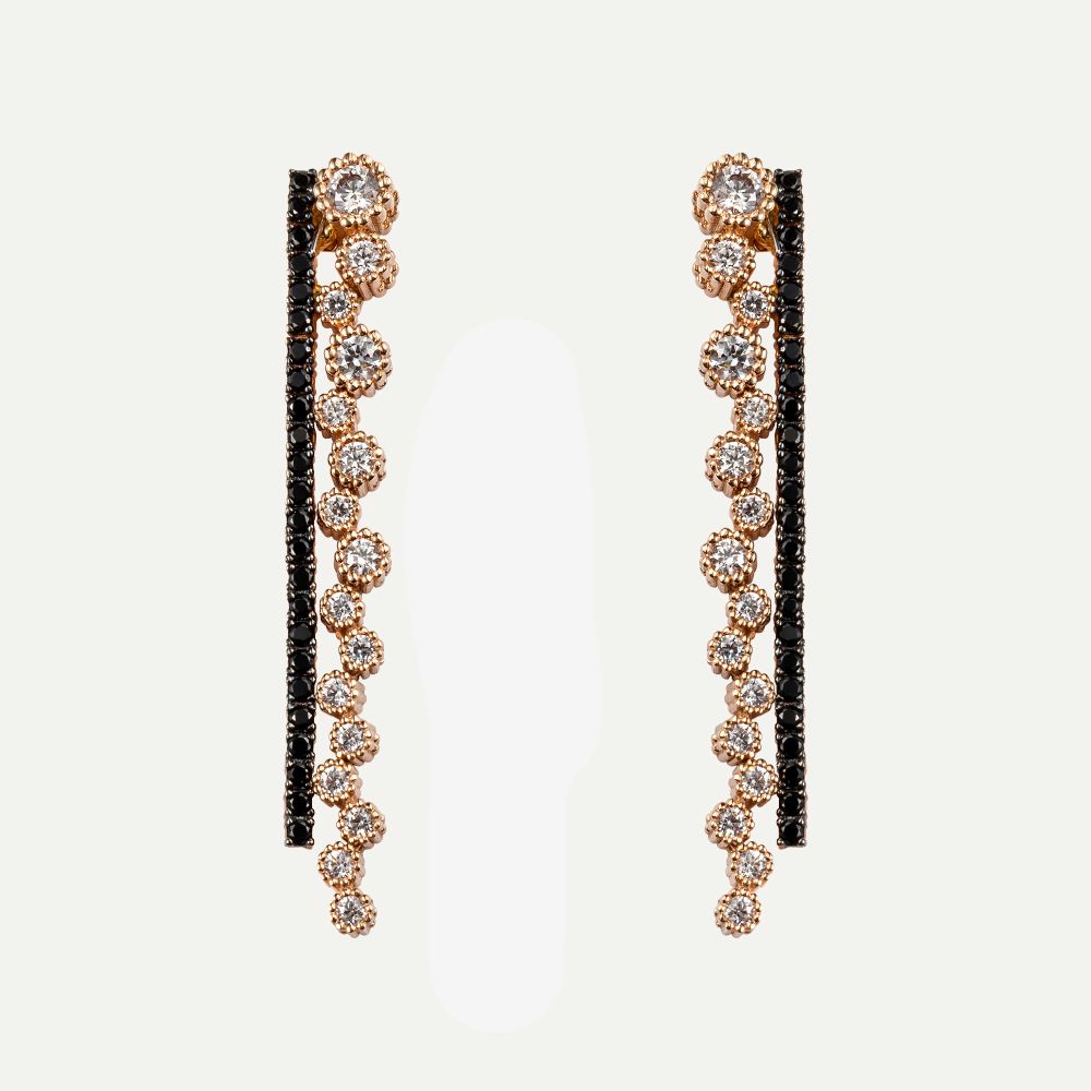ROSE GOLD EARRINGS WITH ZIRCONS