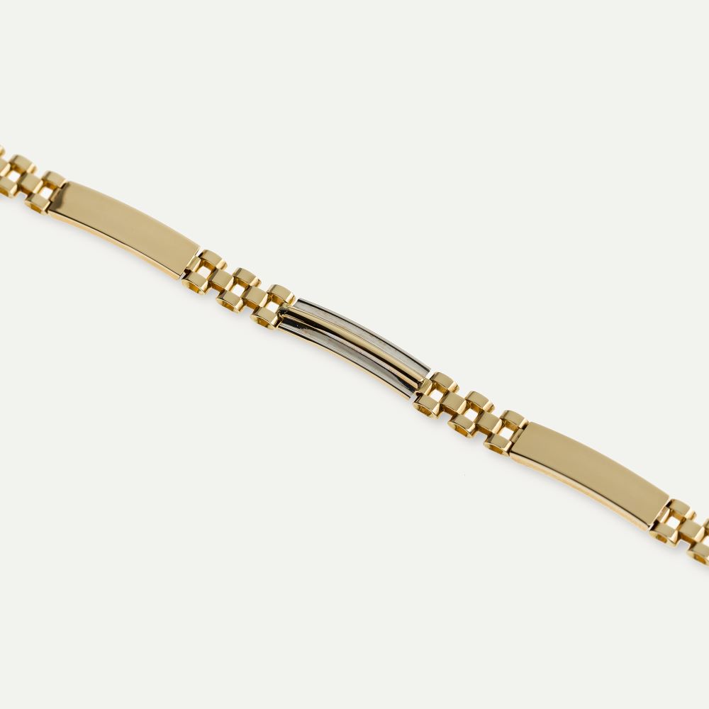 GOLD TWO-COLOURED CHAIN BRACELET