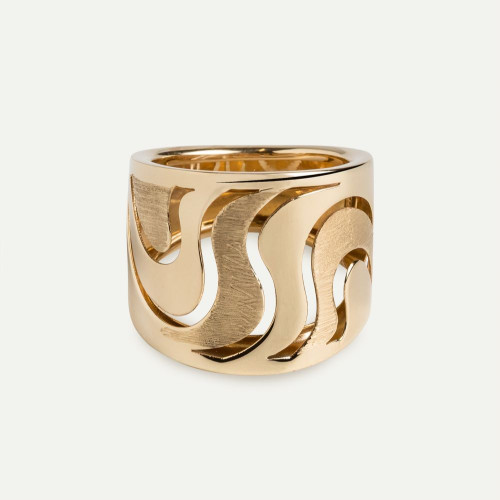 GOLD WAVED RING